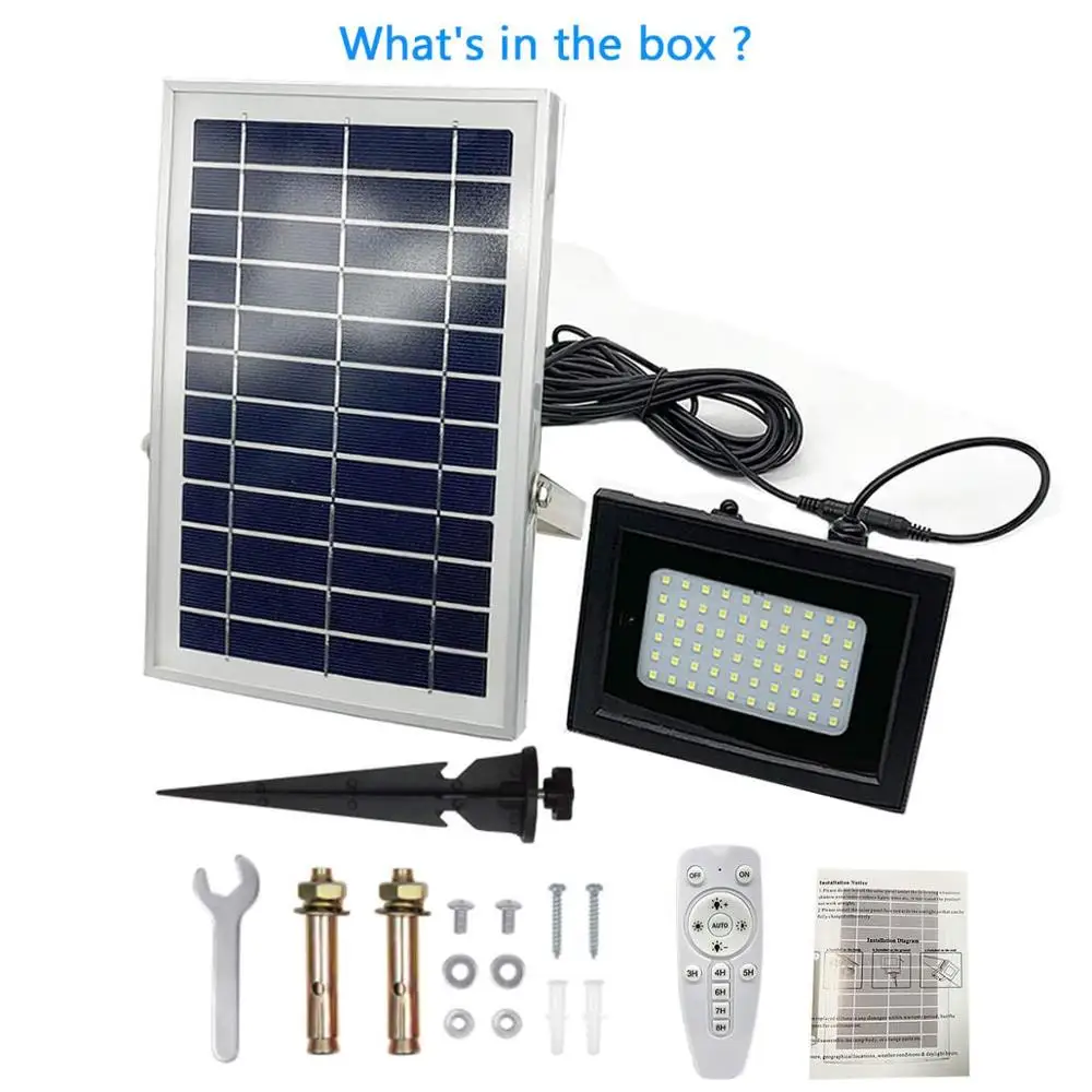 Прожектор на солнечной батарее Открытый Водонепроницаемый 60 светодиодный