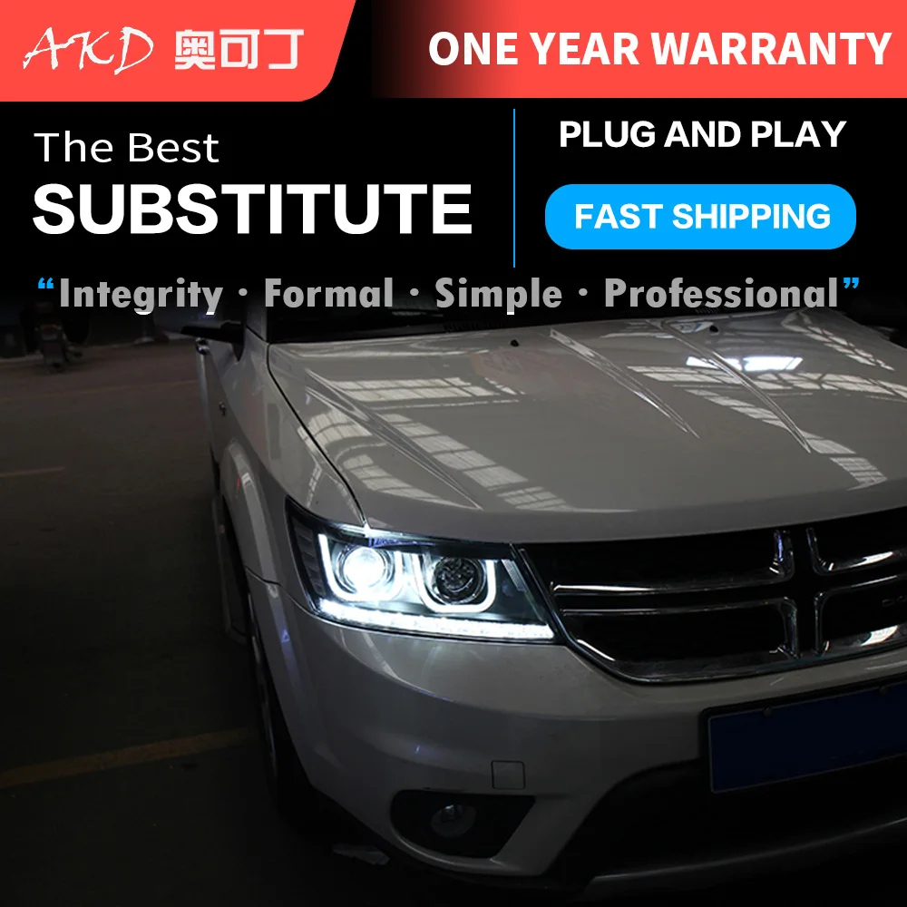 

AKD автостайлинг фары для Dodge Journey Fiat Freement светодиодные фары DRL Передняя лампа светодиодный проектор автомобильные аксессуары