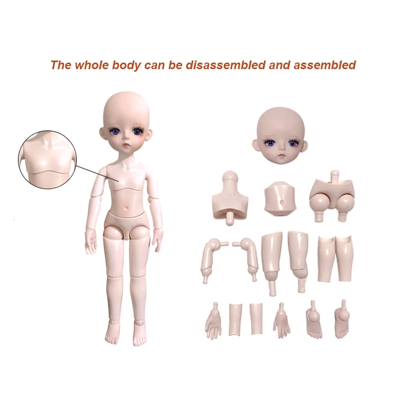 Новинка 30 см/60 см 18 подвижных суставов BJD куклы игрушки сделай сам макияж голый