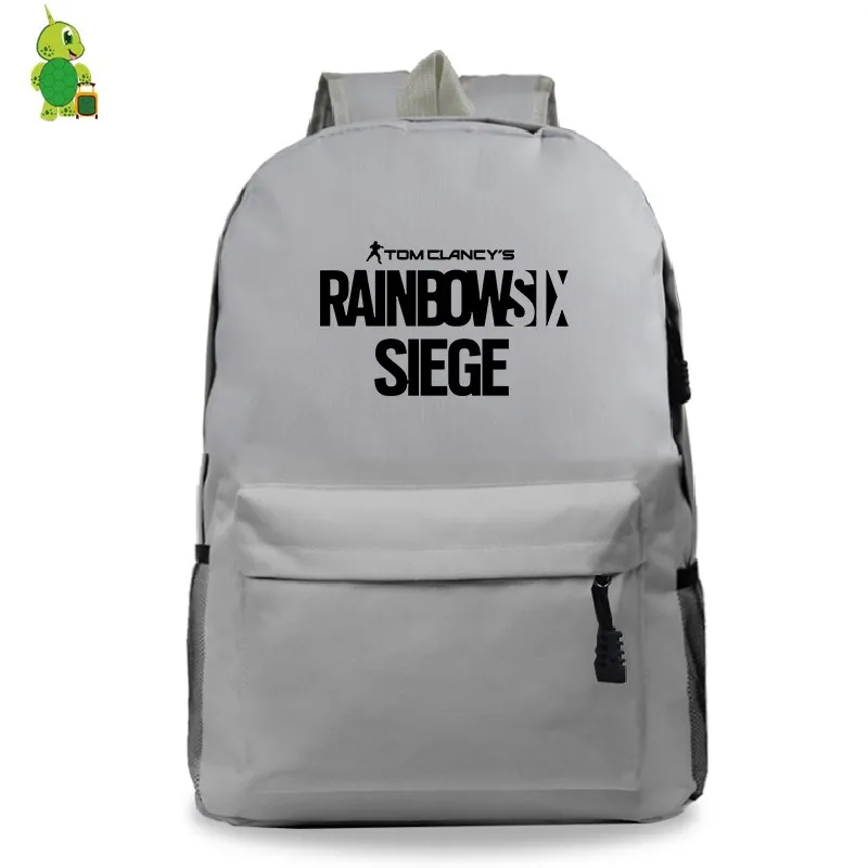15 Игровой рюкзак Tom Clancy's Rainbow Six Siege, школьные сумки для подростков, женский и мужской рюкзак для ноутбука, дорожные сумки, детские сумки для книг - Цвет: 15