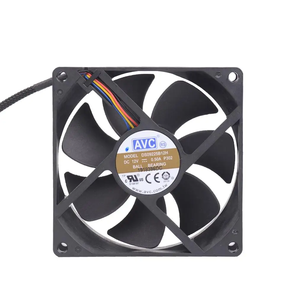 AVC DS09225B12H 9225 90 мм вентилятор компьютера шасси CPU 12V 0.50A с 4pin ШИМ|Кулеры и системы