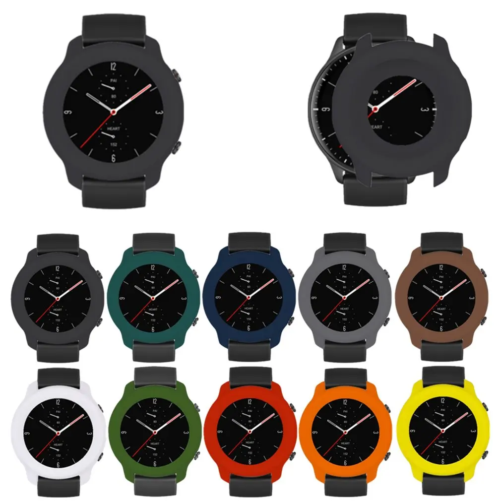 Силиконовый защитный чехол для смарт часов Huami AMAZFIT GTR 47 мм мягкий ТПУ с полным покрытием сменная пленка