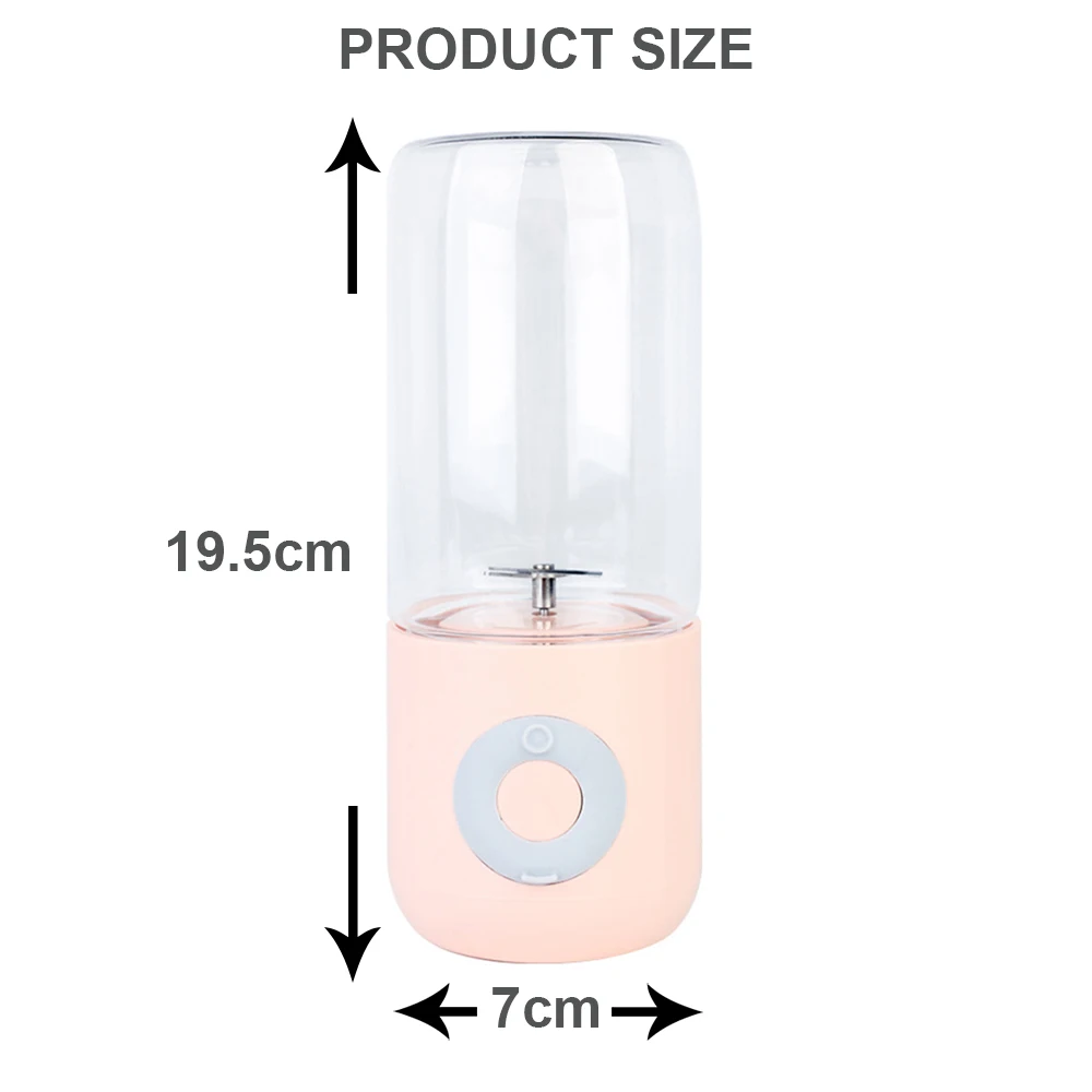

Byvalue Portable Blender Electric Mixer New Juicer Machine Ice Smoothie Blender Mini Food Processor USB Charger Orange Juicer