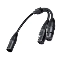 3pin xlr 1 male to 2 female audio extension cable microphone y audio splitter cord line for mixer microphone speaker stage light