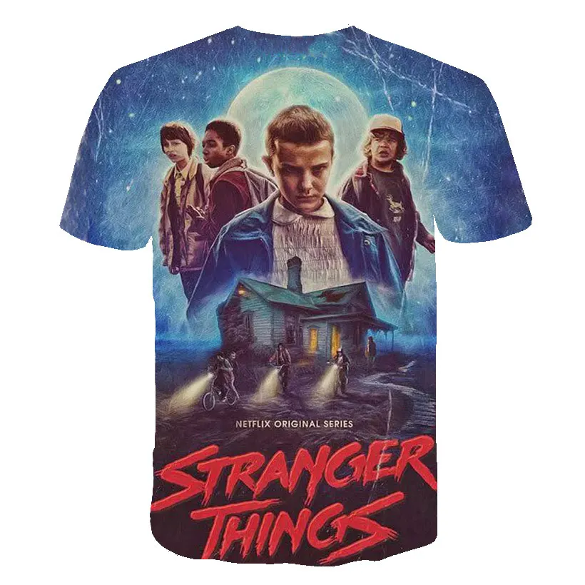 3D Футболка с принтом Для мужчин/Для женщин/Детские Stranger Thing s 3 футболка 3d футболка Stranger Thing футболка одиннадцати лет топы, футболки