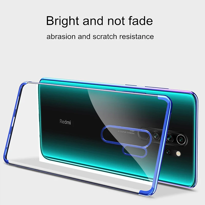 Роскошный чехол для Redmi Note 8 Pro силиконовый бампер прозрачная задняя крышка из ТПУ