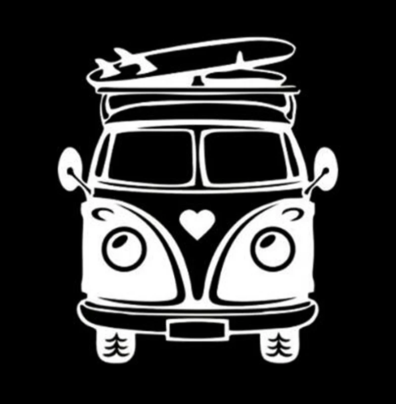 

Camper Travel Surf Skateboard Summer Beach Car Sticker Fashion PVC Windshield Decorative Decal Sunscreen Waterproof Stickers