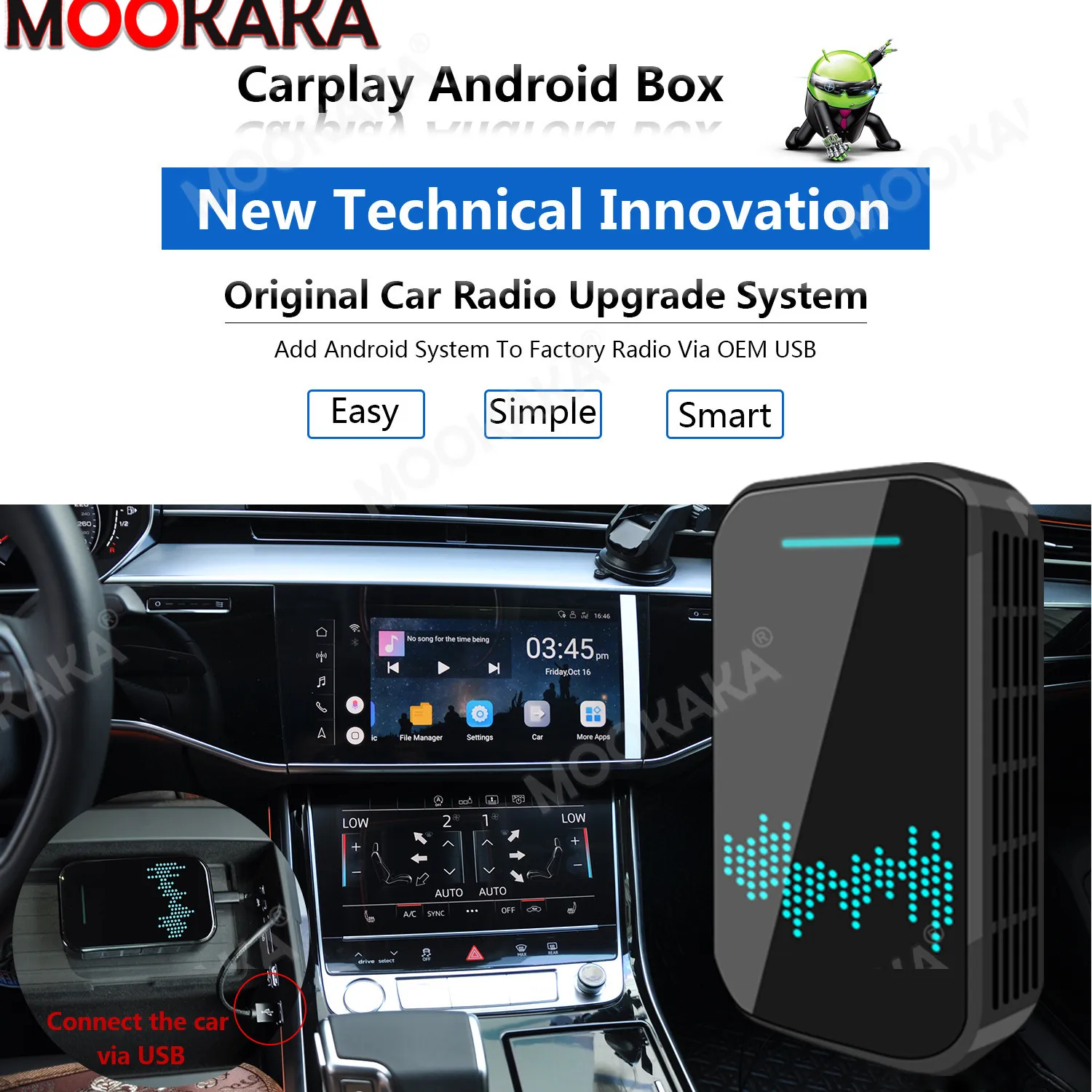 

For Audi A5 Android 2018-2020 Apple Video Wireless Android Box Car Multimedia Player Mirror Link CarPlay TV Receiver