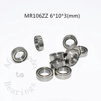 miniature bearing mr106zz 10 pieces 6103mm free shipping chrome steel metal sealed high speed mechanical equipment parts