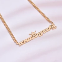 queen king stainless steel necklaces for women gold chain around the neck choker pendants vintage jewelry naszyjnik fashionable