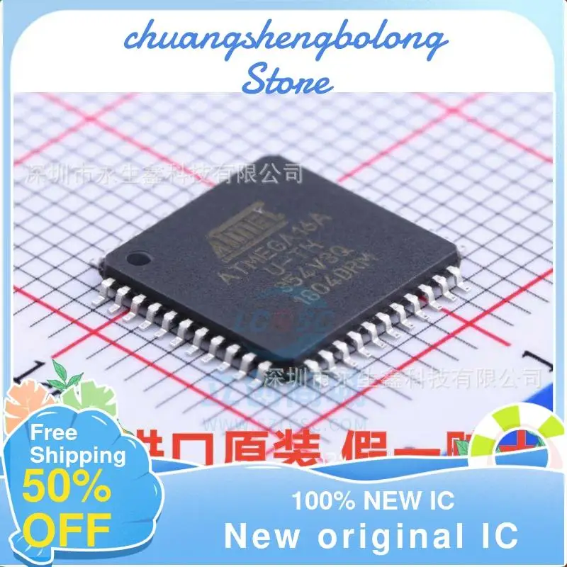 

10-200 шт. ATMEGA16A-AU AVR ATmega16 mega16A TQFP44 новый оригинальный IC