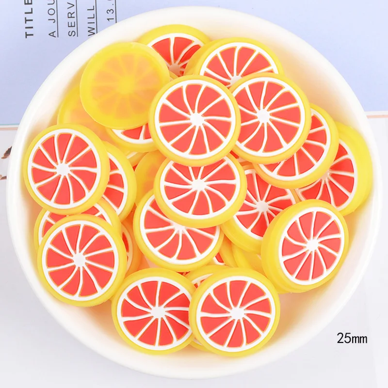 30 шт. фруктовые ломтики слайм шармы товары комплект наполнителя пушистые слаймы