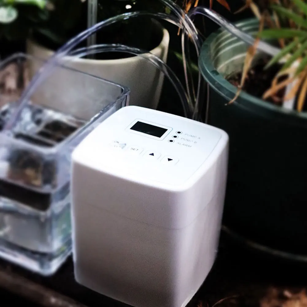 

Automatic Irrigation System Electronic Smart Self Watering Timer Device With Hose Double Pump For Indoor Drip Potted Plants