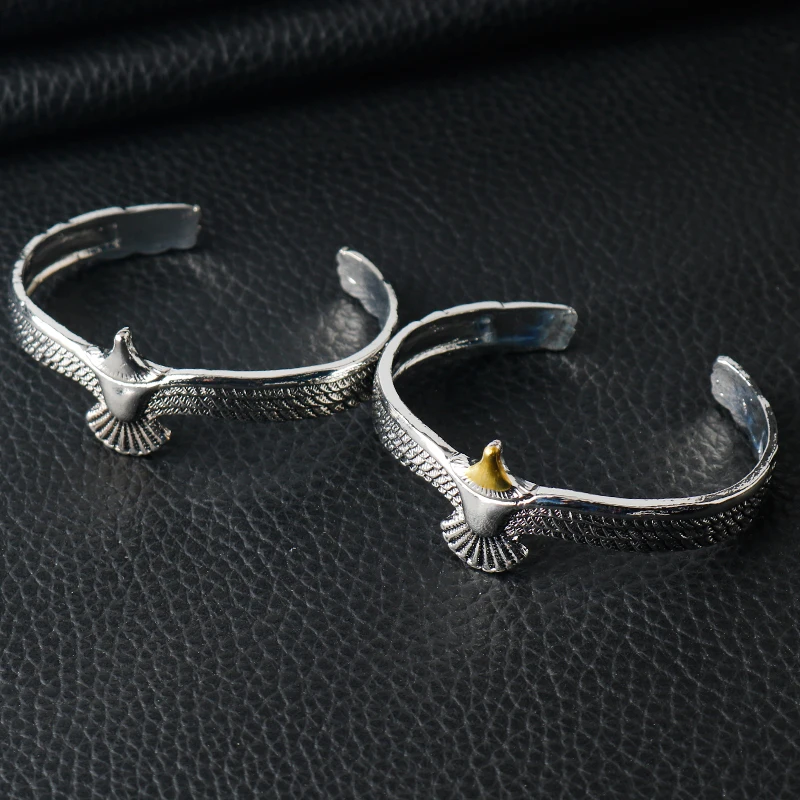 

Viking Eagle Bangles Valentines Day Gift Unisex Opening Adjustable Mjolnir Viking Runes Amulet Bracelet Norse Mythology Jewelry