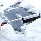 Автомобильный 2-в-1 средство для удаления снега на ветровом стекле, щетка для снега на автомобиле, скребок для льда, щетка для мороза, очиститель, телескопические автомобильные аксессуары, Портативный Новый