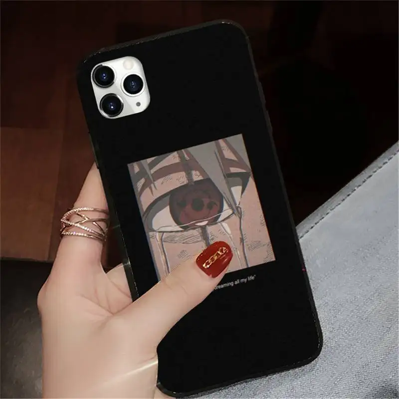 

Sad Japanese Anime Aesthetic Phone Case for iPhone 11 12 pro XS MAX 8 7 6 6S Plus X 5S SE 2020 XR