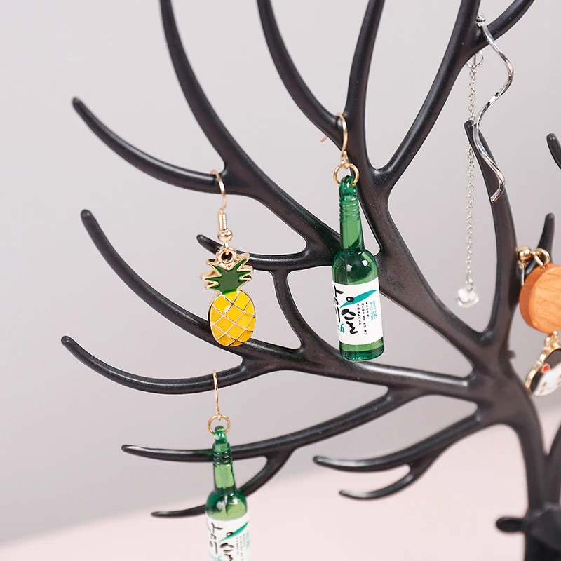 Олененок ювелирных изделий подставкой Дисплей лоток для дерева серьги держатель часы ожерелье кольцо