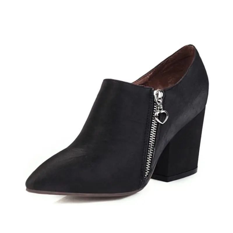 ZALAVOR/женские туфли лодочки модная обувь с острым носком и боковой молнией женская