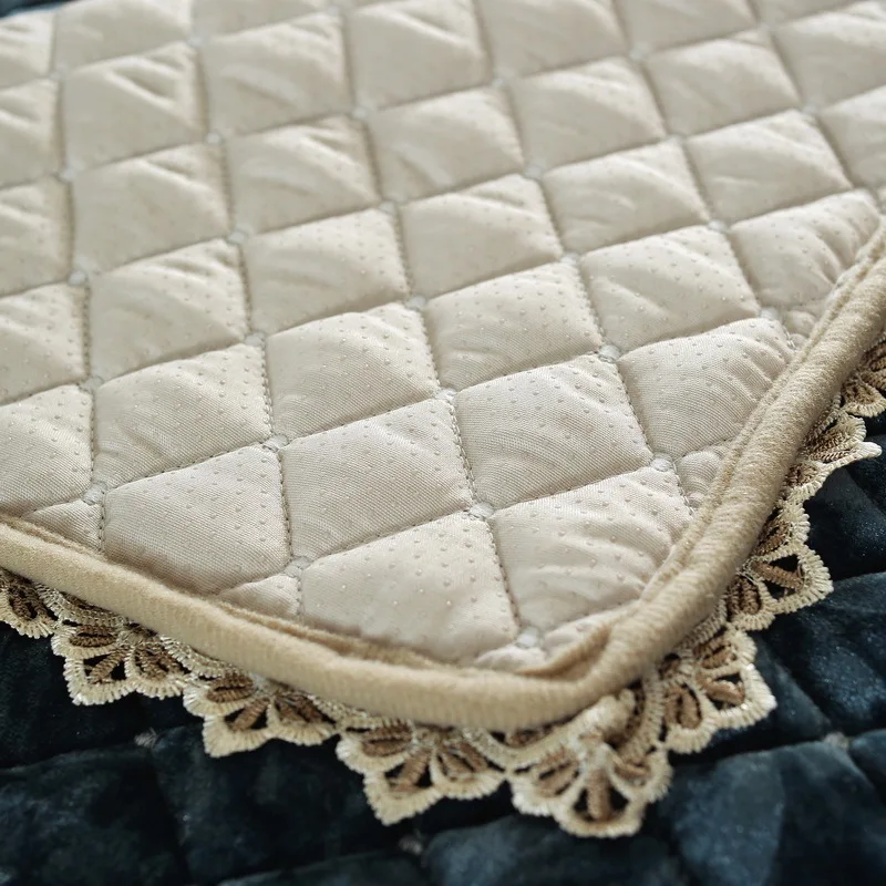 

European High-end Skirt Sofa Cover Thick Plush Anti-slip Couch Cushion Towel for Home Living Room Decoration Furniture Slipcover