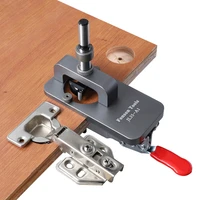 35mm door cabinet hinge boring jig woodworking hole drilling guide locator with fixture aluminum alloy hole opener template
