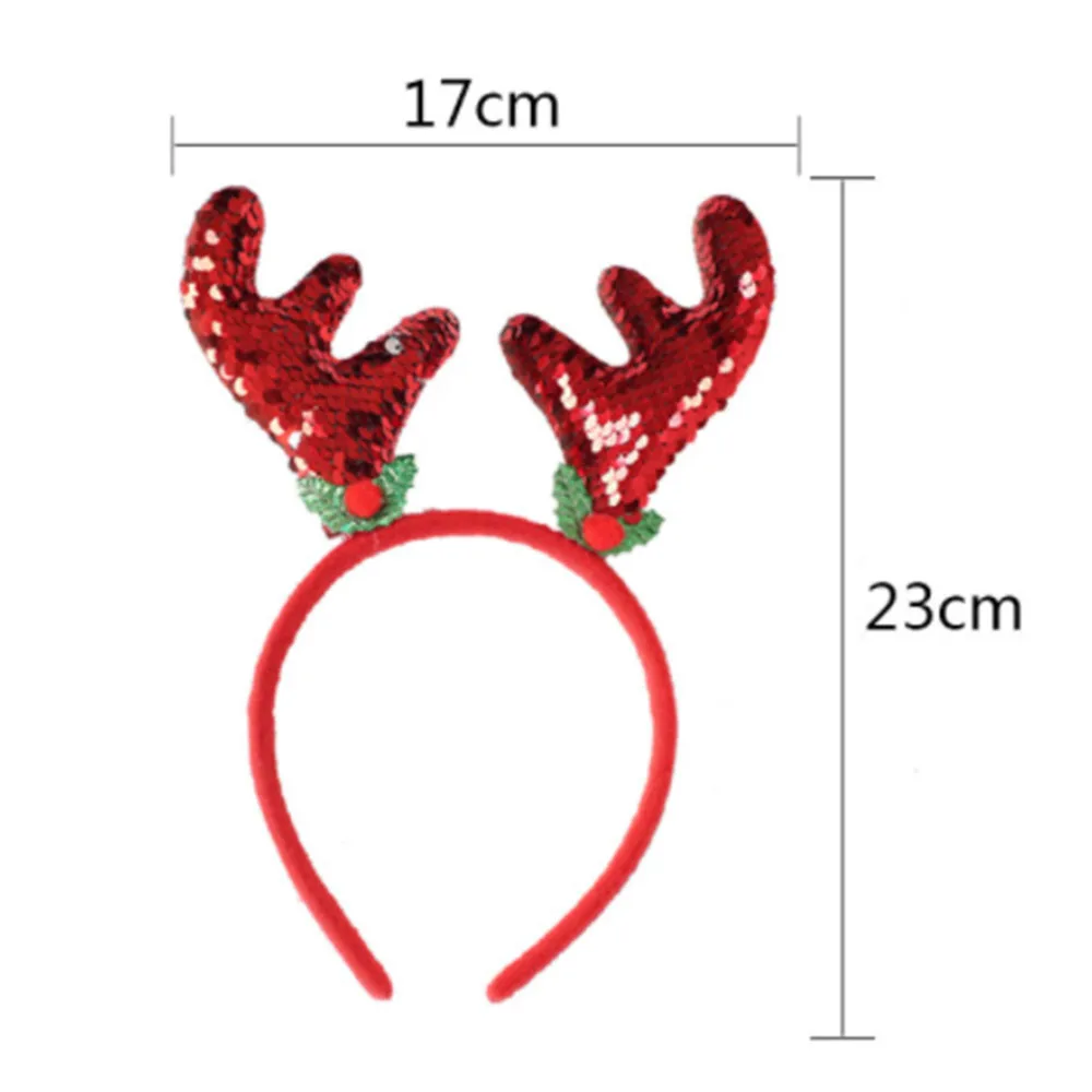 Новогодняя повязка на голову с оленями и Сантой|Рождественские повязки| |
