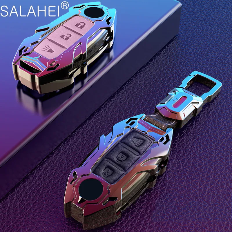 

Zinc alloy Leather Car Key Case Cover For Nissan Tidda Livida X-Trail T31 T32 Qashqai March Juke Pathfinder Versa Murano