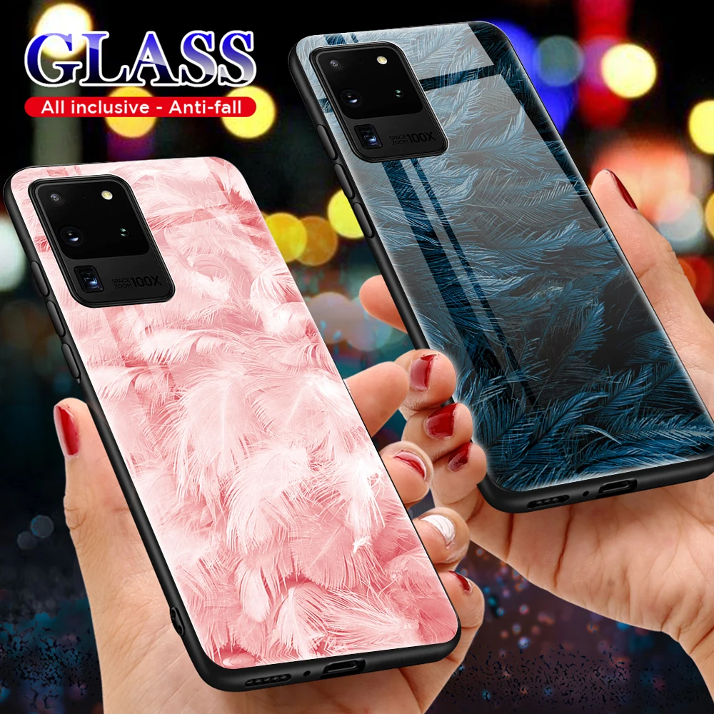 Planet Starry Phone Case For Samsung Galaxy S20 S22 Ultra S21 Plus FE Glass Case A52 A52S 5G A51 A72 A71 A12 A32 Note 20 Ultra