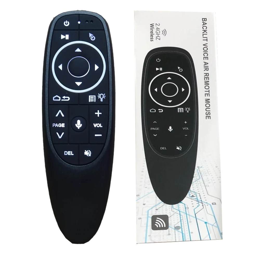 

G10S Pro Google Voice Air Mouse Remote Control 2.4G Wireless Microphone Gyroscope for Android Tv Box H96 MAX PC Projector