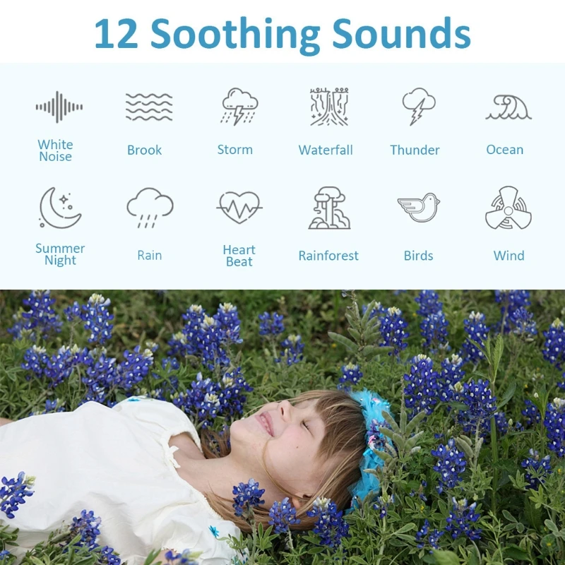

Baby Adult White Noise Machine Sleep Sound Machine with 12 Soothing Sound XX9F