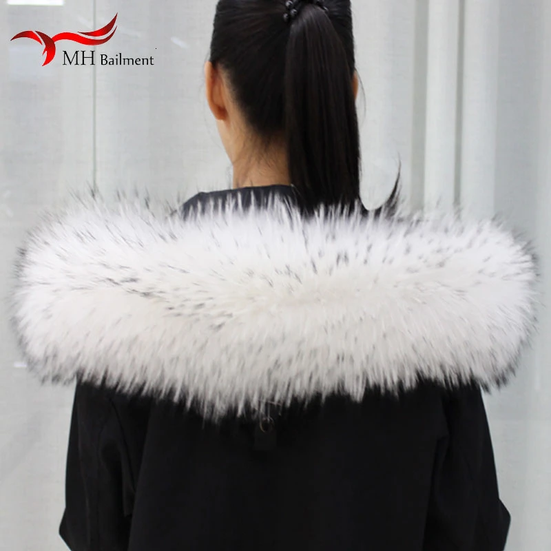 Женский меховой воротник MH Bailment из натурального Лисьего меха шарф 100% енота