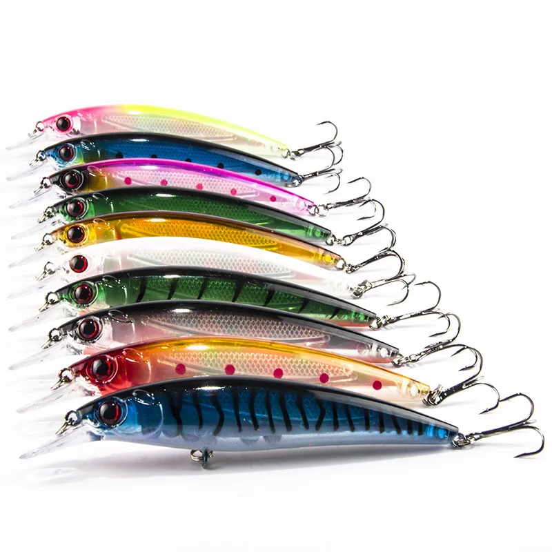 

8PCS/Lot 11cm 13.5g Fishing Lures Classic Style Minnow Fishing Bait Fishing Tackle Free Shipping Fishing Lure Set HQ051