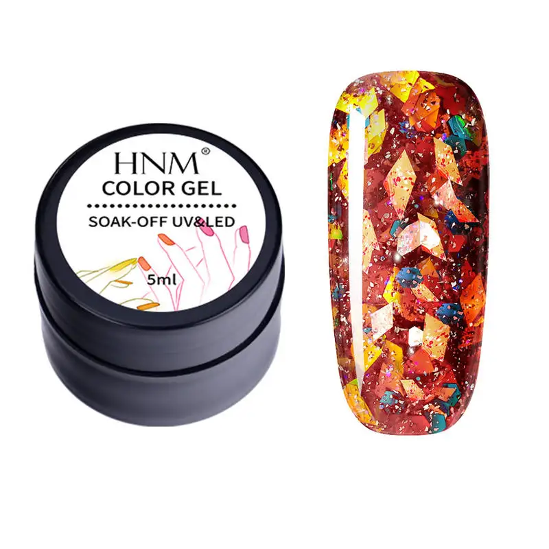 Гель-лак для ногтей с цветными цветами 5 мл | Красота и здоровье