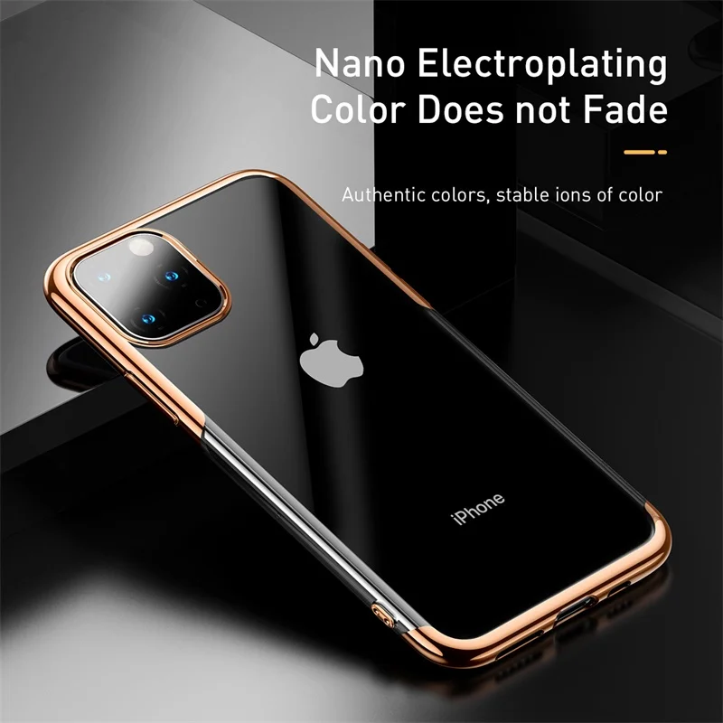 Baseus Luxury Transparent Case For iPhone 11 Pro Max Ultra Thin Cover 5.8 6.1 6.5 Cases Newest Coque | Мобильные телефоны и