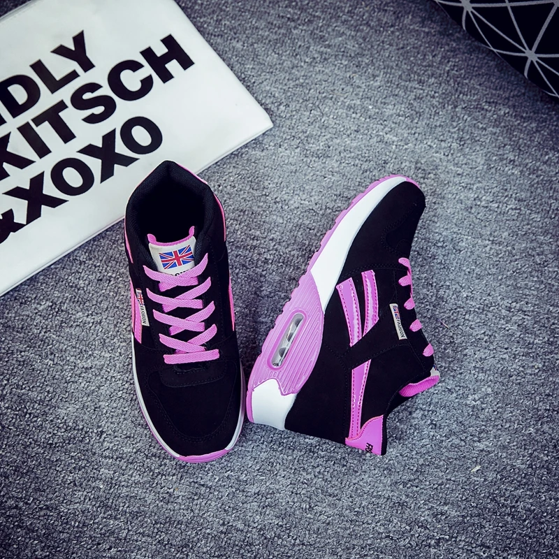 

Classic High Top Women Sneakers Autumn Fashion Casual Shoes Woman Lace Up Cow Leather Women Trainers Ladies Shoes XU111