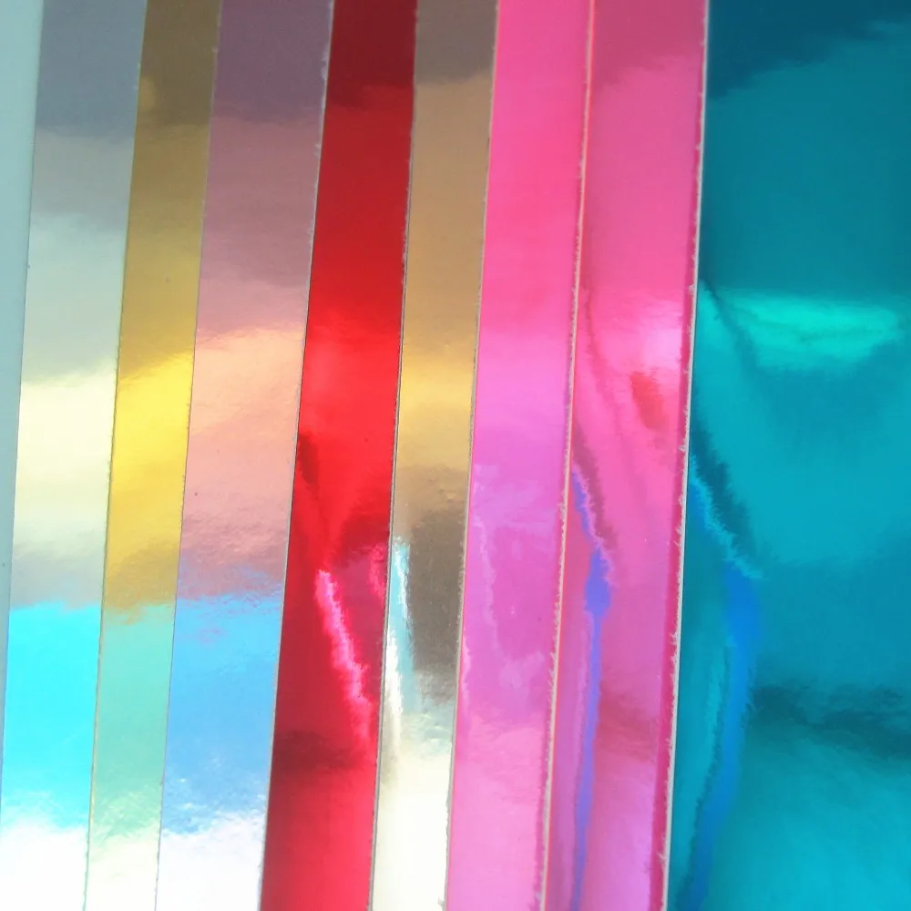 8 шт. листов A4 21x30 см однотонная зеркальная искусственная кожа синтетическая