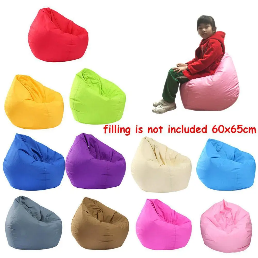 

Lazy Waterproof Stuffed Animal Storage Bean Bag Oxford Chair Cover Without Fille Soft Solid Causal Seats Sofa Cover Wholesale