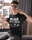 Повседневная мужская футболка с круглым вырезом, забавный подарок для сварочного аппарата, пива, одежда для взрослых