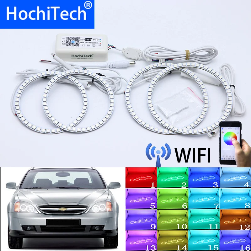 

Wifi Wireless RGB Multi-Color LED Angel Eye Halo Rings Day Light for Chevrolet Chevy Epica Magnus 2000 2001 2002 2003 2004 2005