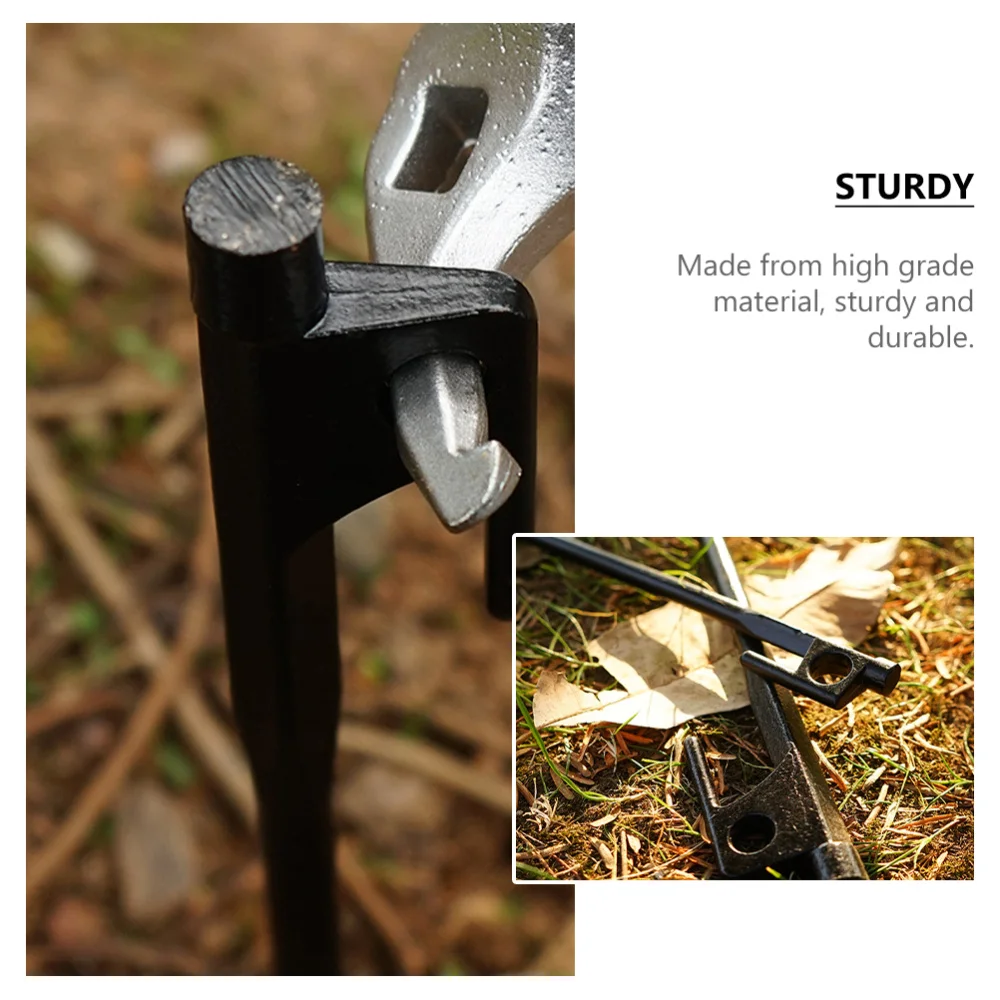 

8Pcs Tent Stakes Camping Safety Stakes Metal Pegs Canopy Tent Accessories