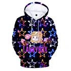 Толстовка LankyBox с 3D принтом, худи, уличная одежда в стиле Харадзюку, свитшоты, Модный пуловер для мужчин и женщин, милая детская одежда, 2021