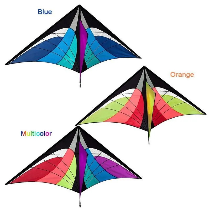 Outdoor Triangle Kite Flying Toy Fun Large Size Single Kids Triangle 30m Toy Flying Kite Long With Line Outdoor String Kite S7J1-4