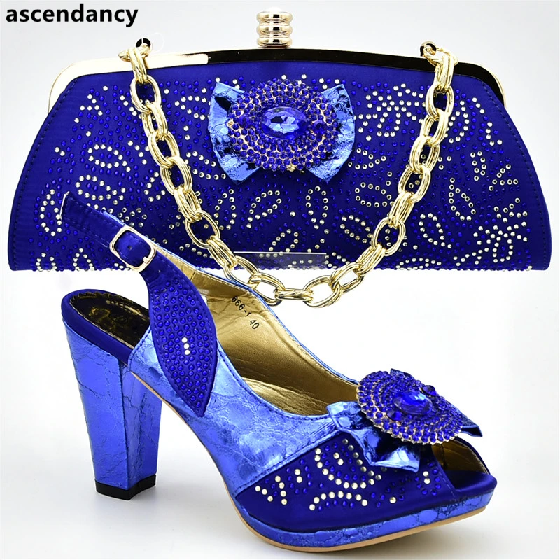 Итальянские туфли с подходящими сумками комплект из высококачественной обуви и