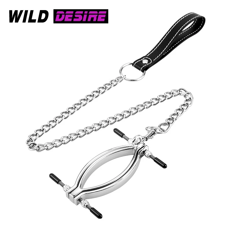 Металлическая Регулируемая Вагина зажимы для половых губ зажим киски женщин