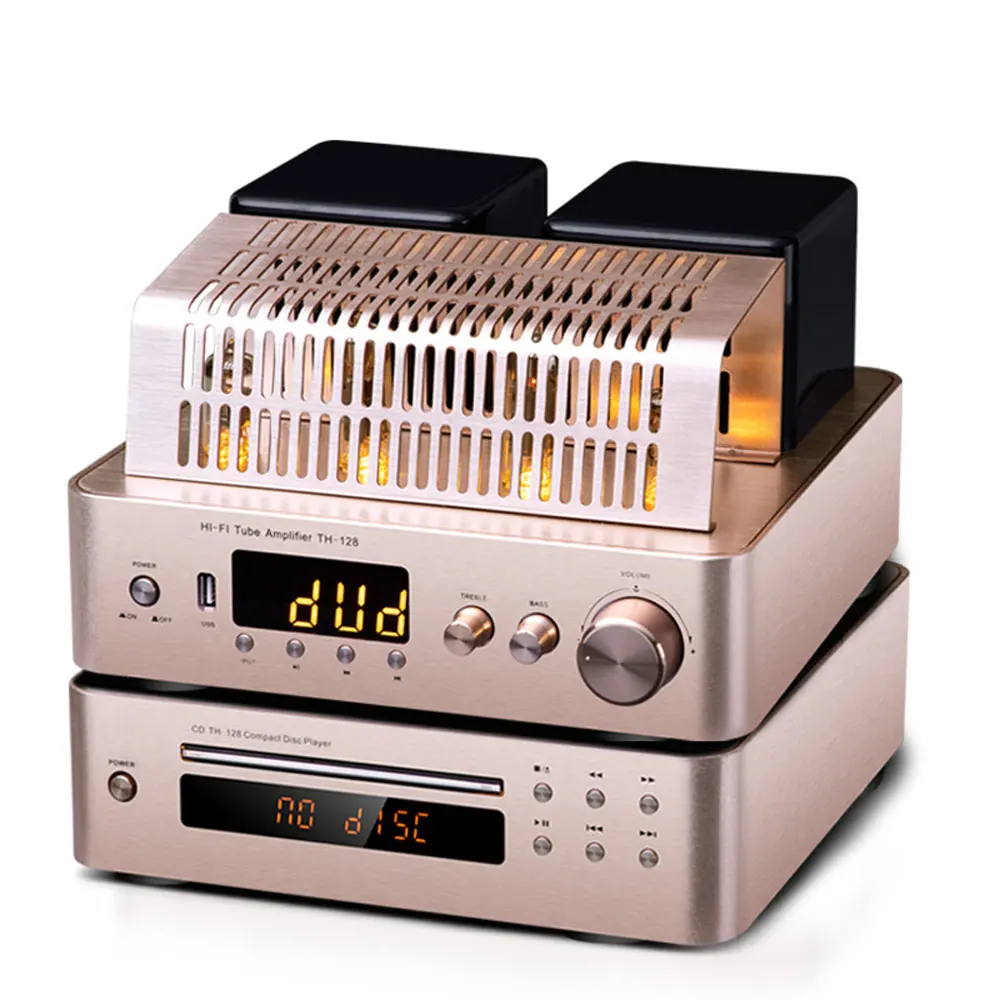 TH-128 High-power Lossless Tube Amplifier Hifi Amplifier Fiber Coaxial Bluetooth DVD/CD Player