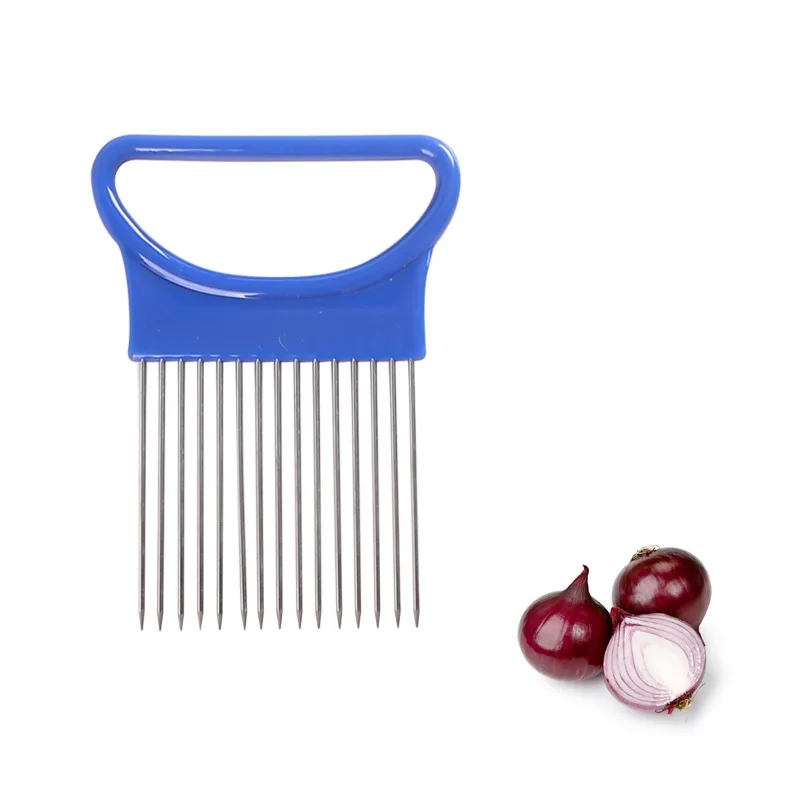 

Stainless Steel Handheld portable Onion Loose Meat Needle Tomato Slicing Knife Vegetable and Fruit Divider Kitchen Tool