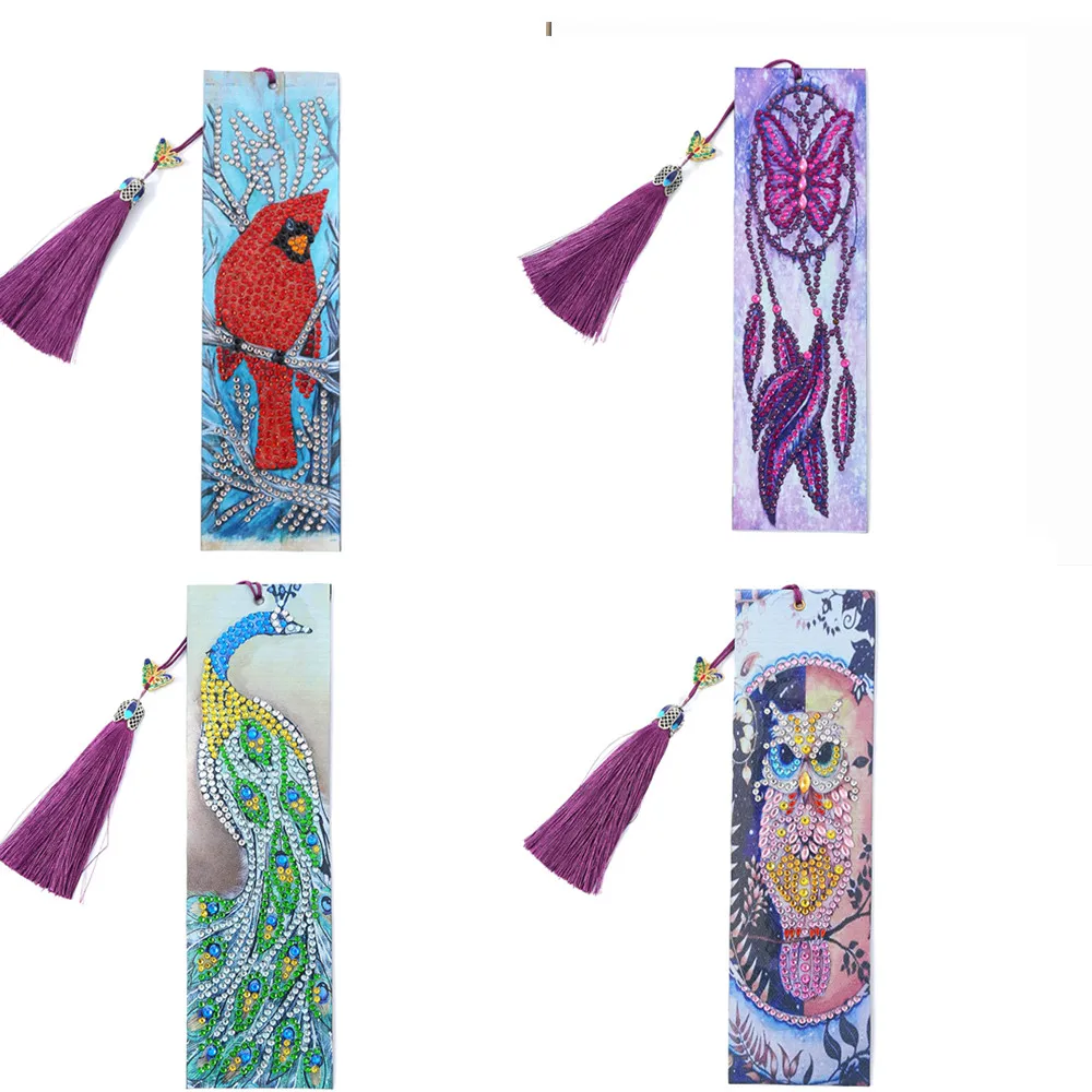 Алмазная вышивка 5D птица Сова Бабочка дрангон алмазная живопись Закладка книжка