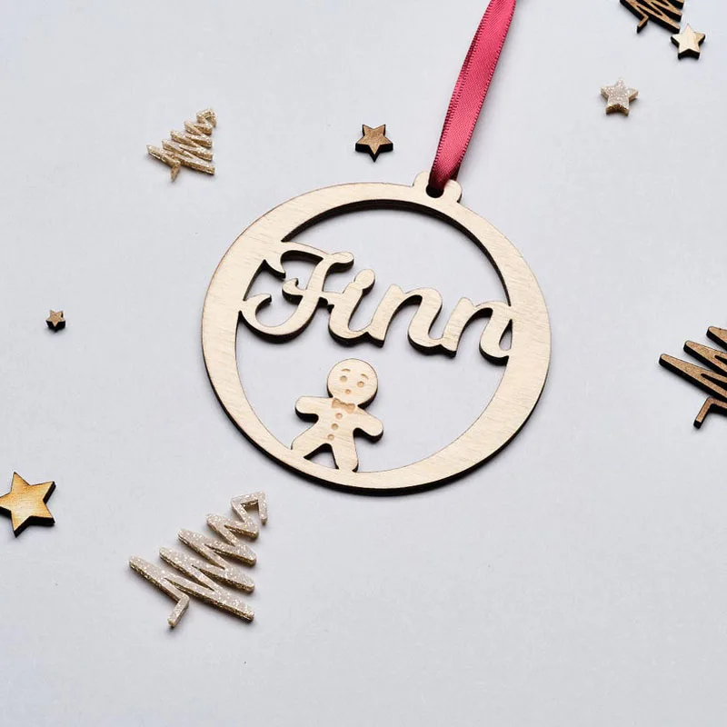 Деревянные рождественские украшения на заказ деревянные персонализированные