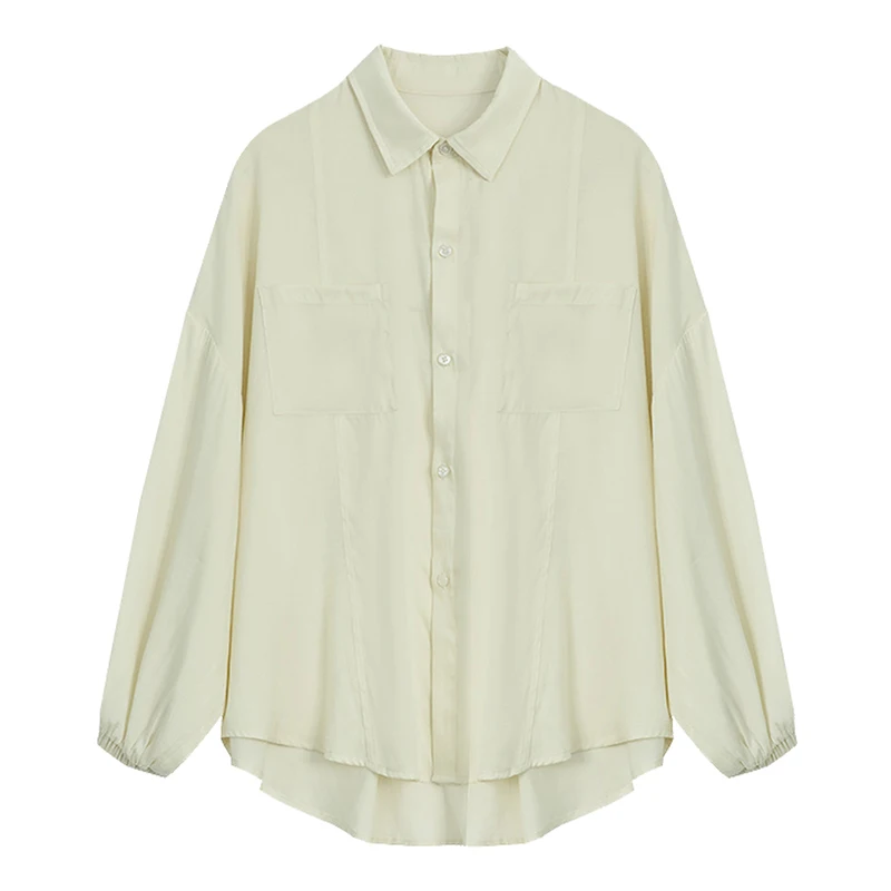 

Ice silk sunscreen Women's Long sleeves 2021 New Summer Korean Loose White Shirt Thin Coat Spring Autumn Shirts Women 35C