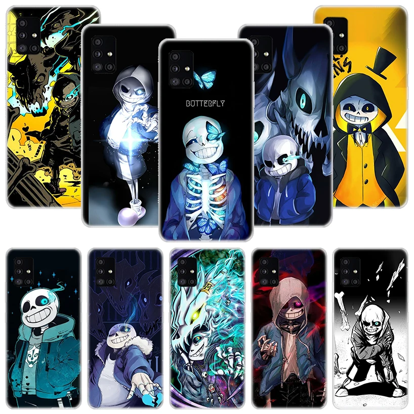 Чехол для телефона Undertale Papyrus Sans Doggo Samsung Galaxy A12 A22 A32 A42 A52 A72 A51 A71 5G A41 A31 A21 A02S M12 M21 M31 M30S -