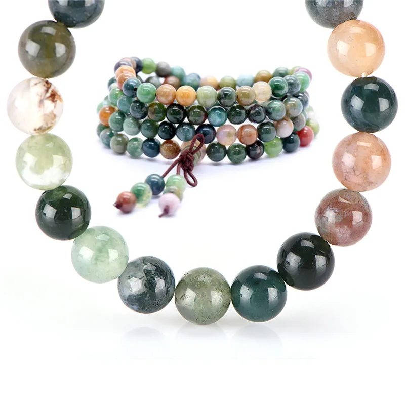 Молитва тибетская 6 мм индийские буддийские бусины DIY Благослови браслет на удачу